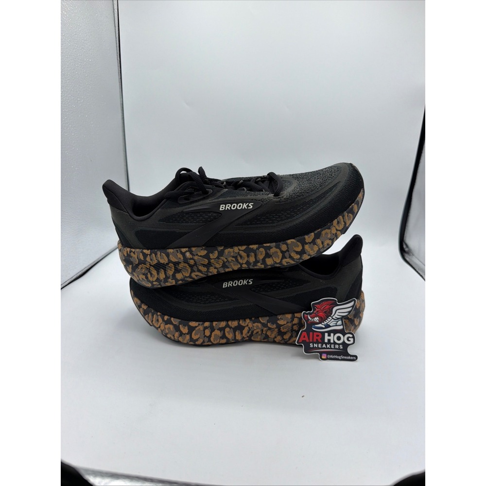 Brooks revel 9 women's 7.5 Black Leopard Print new without box